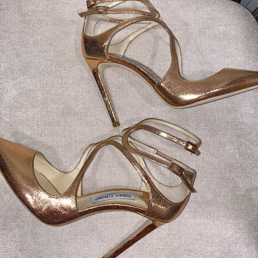 Jimmy Choo Lancer Pump Eur 40 pink / rose gold